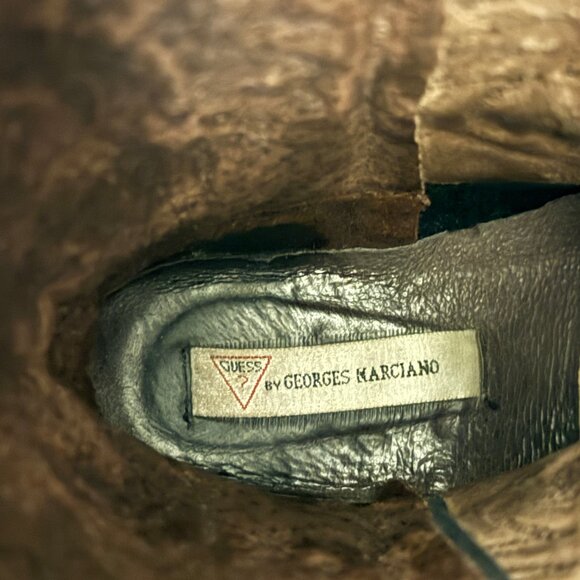 Vintage GUESS by George Marciano Black Cowboy Boots sz 5 1/2 - Picture 12 of 12